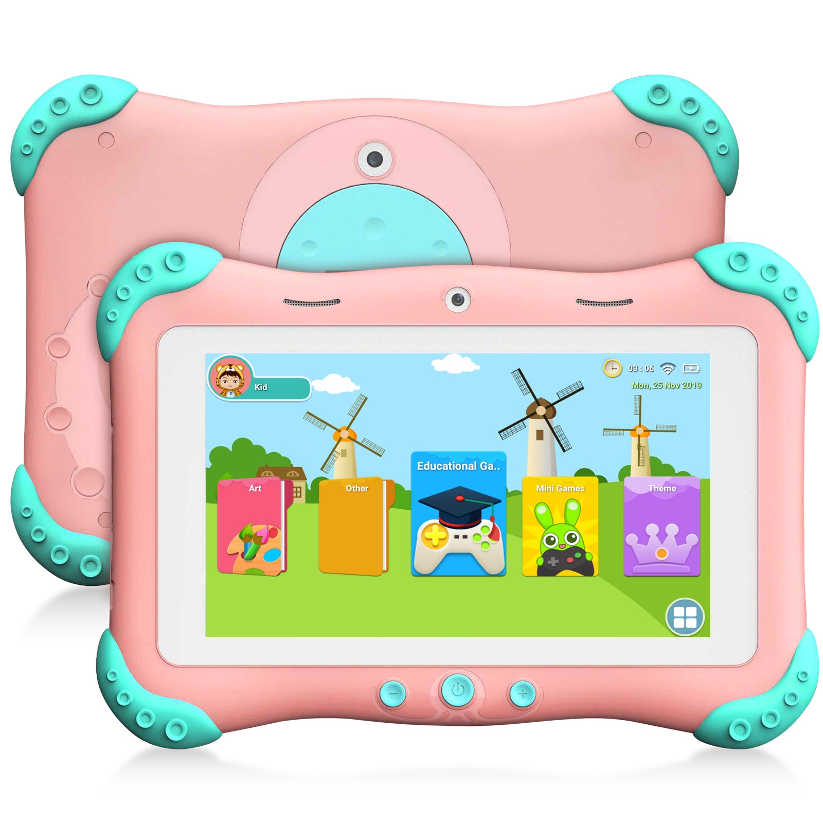 Kids Tablet 7 inch Android 11 Tablet for Kids(Ages 3-12), 2GB RAM