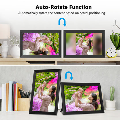 2023 Newest FRAMEO Digital Photo Frame, 10.1 Inch WiFi Digital Picture Frame with IPS Touch Screen, 16GB Storage, Easy to Share Photos or Videos via FRAMEO APP Auto-Rotate Black…