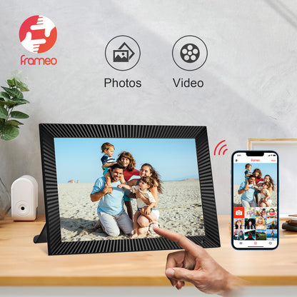 FRAMEO 10.1 Inch Smart WiFi Digital Photo Frame 1280x800 IPS LCD Touch Screen, Auto-Rotate, Motion Sensor, Built in 16GB Memory, Share Moments Instantly via Frameo App from Anywhere