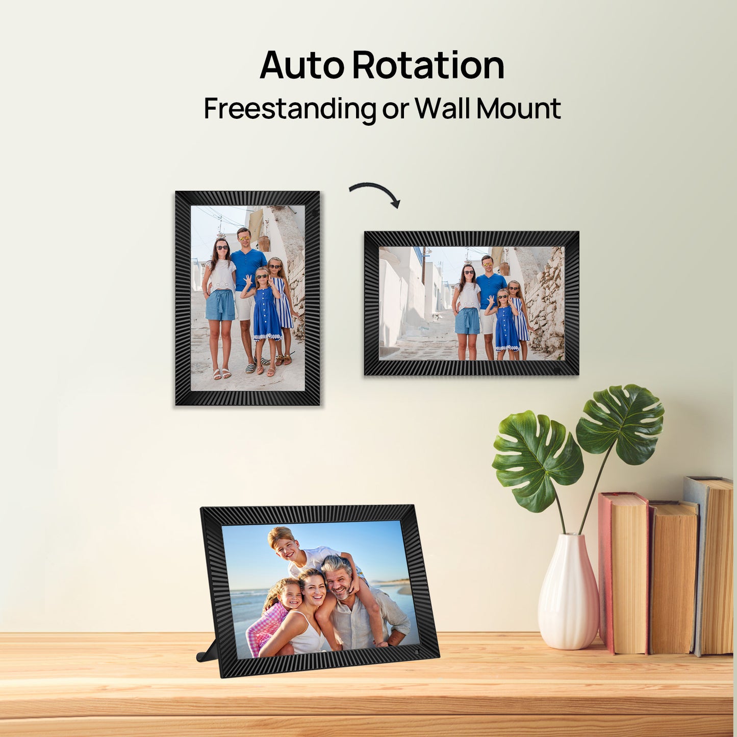 FRAMEO 10.1 Inch Smart WiFi Digital Photo Frame 1280x800 IPS LCD Touch Screen, Auto-Rotate, Motion Sensor, Built in 16GB Memory, Share Moments Instantly via Frameo App from Anywhere