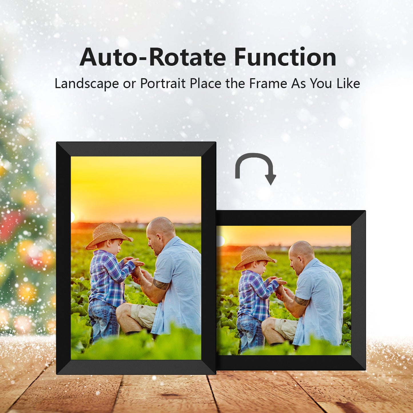 FRAMEO Digital Photo Frame 10.1 inch WiFi Digital Picture Frame 1280X800 IPS Touch Screen 16GB Storage Auto-Rotate Wall-Mountable Easy Setup to Share Photos & Videos via Frameo App from Anywhere