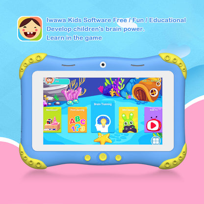 Kids Tablet 7 inch Android 11 Tablet for Kids(Ages 3-12), 2GB RAM 32GB ROM 128GB Expand, Toddler Tablet with WiFi, Bluetooth, GMS, Parental Control, Shockproof Case, Google Play, YouTube, Netflix