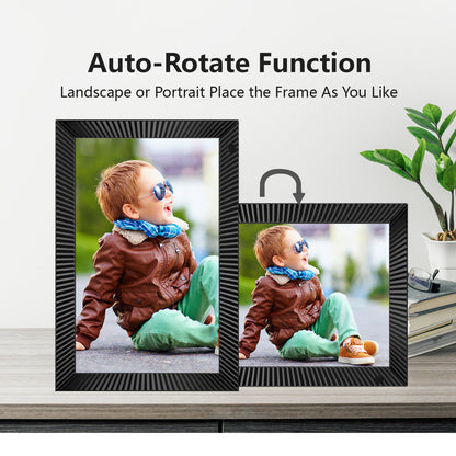 32GB FRAMEO Digital Picture Frame 10.1 Inch WiFi Digital Photo Frame 1280x800 HD Display with Motion Sensors Easy Setup to Share Photos or Videos Anywhere via Frameo APP Auto-Rotate Wall-mountable