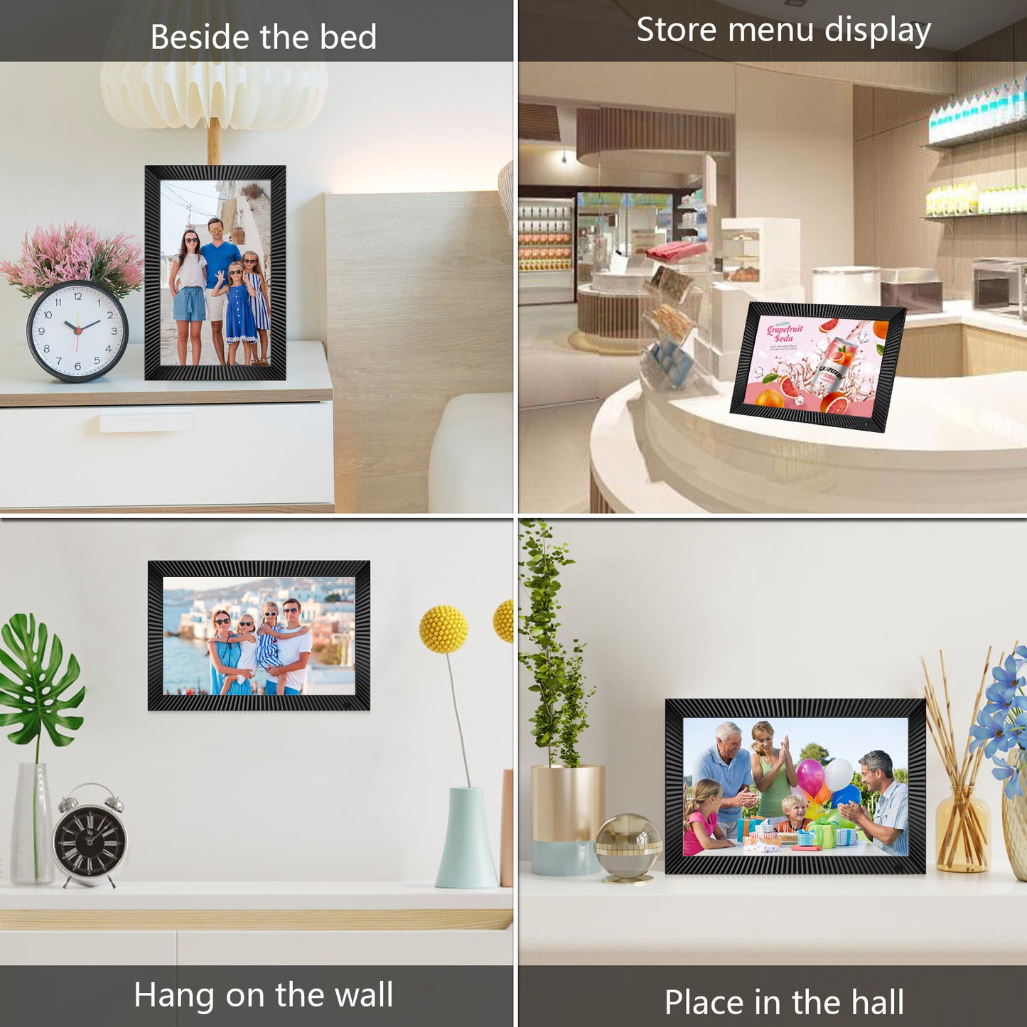 FRAMEO 10.1 Inch Smart WiFi Digital Photo Frame 1280x800 IPS LCD Touch Screen, Auto-Rotate, Motion Sensor, Built in 16GB Memory, Share Moments Instantly via Frameo App from Anywhere