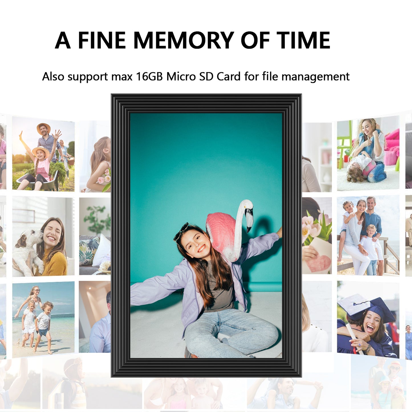 FRAMEO WiFi Digital Photo Frame, 10.1 Inch Digital Picture Frame, 1280x800 IPS LCD Touch Screen, Auto-Rotat Built in 16GB Memory, Share Moments Instantly via Frameo App from Anywhere, New Model Black