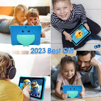 10.1 Inch Kids Tablet Android 11 Tablet for Kids 2GB 32GB Toddler Tablet APP Preinstalled & Parent Control Kids Education Children Tablet with WiFi, Dual Camera, Netflix, YouTube, Google Play Store