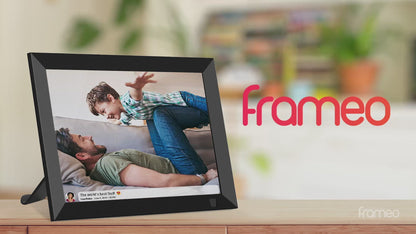 FRAMEO WiFi Digital Photo Frame 10.1 Inch HD IPS Touch Screen, 16GB Storage, Auto-Rotate, Wall-Mountable, Easy Setup Share Photos & Videos via Free App from Anywhere