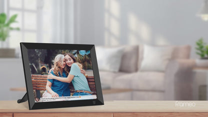 FRAMEO WiFi Digital Photo Frame 10.1 Inch HD IPS Touch Screen, 16GB Storage, Auto-Rotate, Wall-Mountable, Easy Setup Share Photos & Videos via Free App from Anywhere