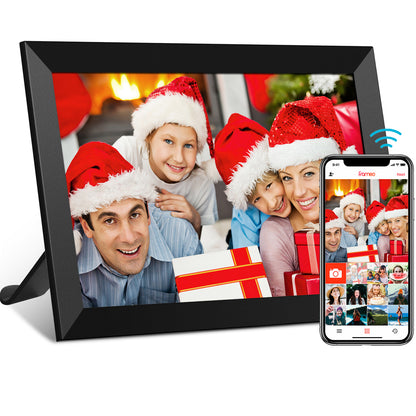 FRAMEO 10.1 Inch WiFi Digital Picture Frame, 1280×800 HD IPS Touch Screen, Smart Frame Share Moments Instantly via App from Anywhere(Black)